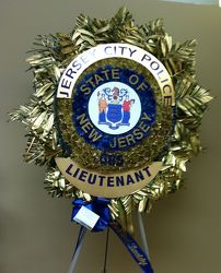 J.C.P.D LIEUTENT POLICE SHEILD from Brennan's Florist and Fine Gifts in Jersey City