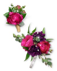 Allure Corsage and Boutonniere Set from Brennan's Florist and Fine Gifts in Jersey City