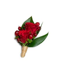 Crimson Boutonniere from Brennan's Florist and Fine Gifts in Jersey City