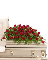 36 Red Roses Casket Spray from Brennan's Florist and Fine Gifts in Jersey City