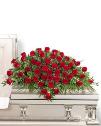 50 Red Roses Casket Spray from Brennan's Florist and Fine Gifts in Jersey City