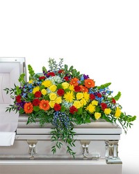 Vibrant Life Casket Spray from Brennan's Florist and Fine Gifts in Jersey City