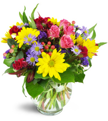 Rainbow Blooms from Brennan's Florist and Fine Gifts in Jersey City