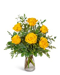 Half Dozen Yellow Roses from Brennan's Florist and Fine Gifts in Jersey City