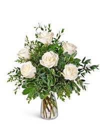Half Dozen White Roses from Brennan's Florist and Fine Gifts in Jersey City Half Dozen White Roses from Brennan's Florist and Fine Gifts in Jersey City