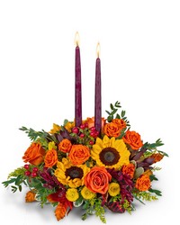 Goldenrod Gathering Centerpiece from Brennan's Florist and Fine Gifts in Jersey City