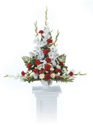 Red and White Tribute Basket