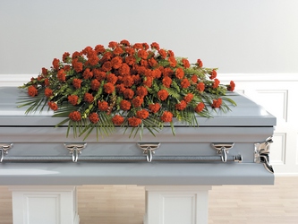 Heartfelt Carnations Casket Spray from Brennan's Florist and Fine Gifts in Jersey City